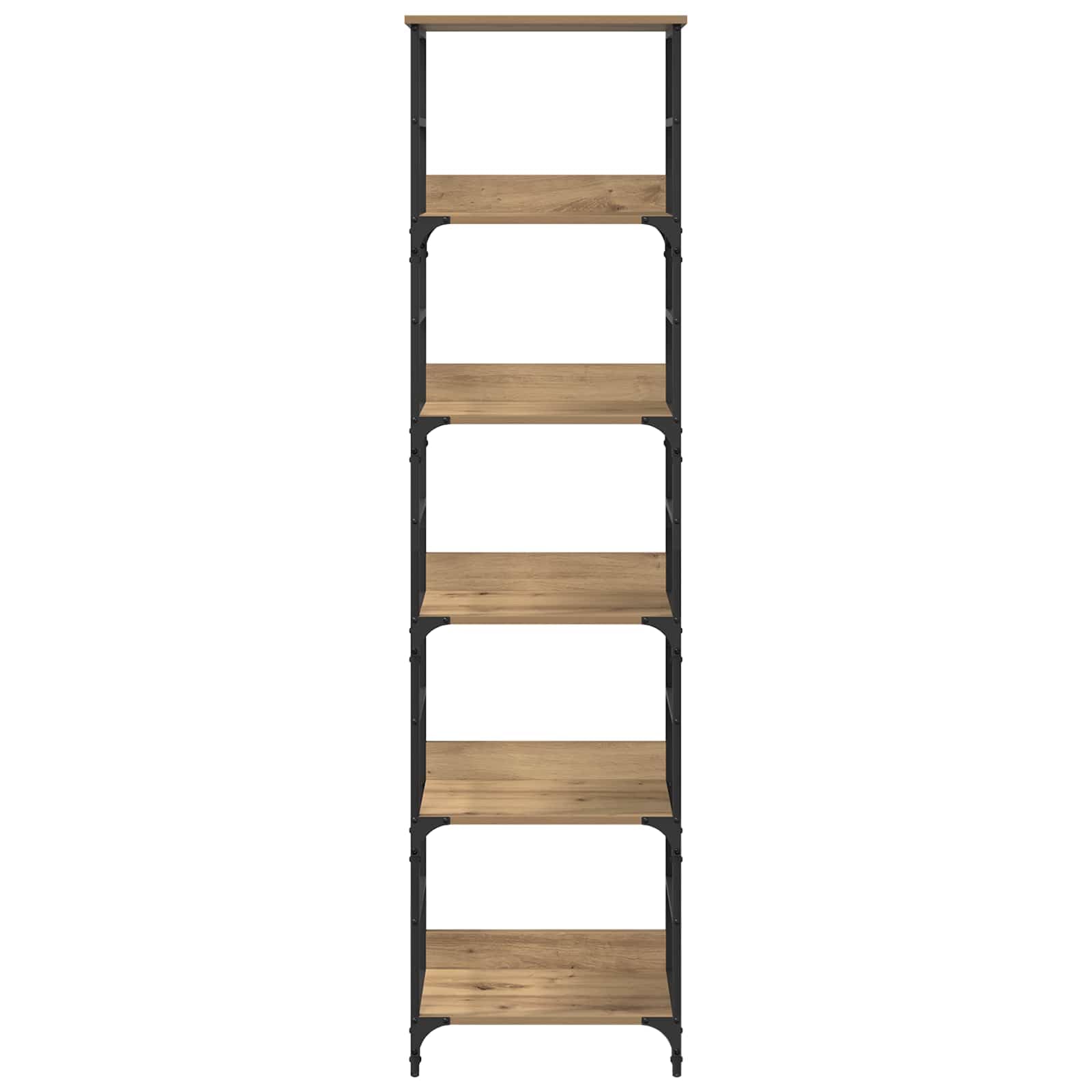 Libreria a 5 ripiani, 50 x 33 x 188,5 cm, in legno, moderna scaffale con gambe in metallo robuste, ideale come divisorio o portaoggetti per soggiorno, ufficio, cameretta dei bambini e