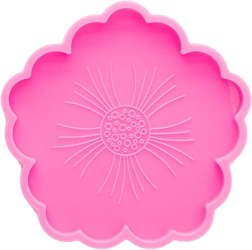 Molde de silicona brillante con forma de flores de durazno brillante, moldes de resina epoxi, posavasos de geoda, molde de ágata de resina, moldes