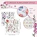 BBTO 12 Sheets Rub on Transfers for Crafts and Furniture Rub on Transfer Stickers Decals for Wood DIY Paper Home Decor, 5.5 x 5.7 Inch(Fresh Flowers)