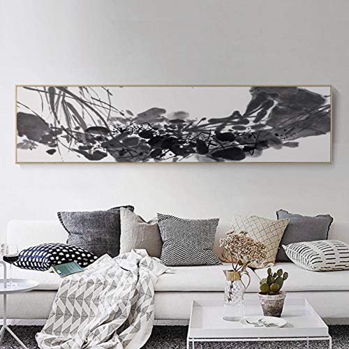 Lienzo pintura abstracta acuarela póster vertical grande de 135 cm para cuadros de salón