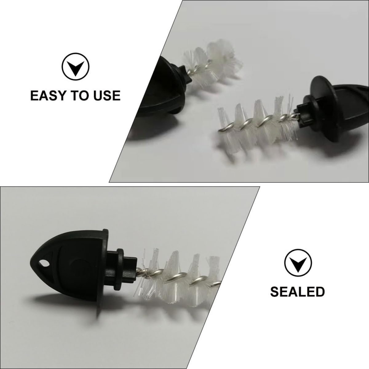 Kichvoe Set da 10 Pezzi Spazzole Pulizia per Rubinetto Birra in Acciaio Inox e Plastica, Coperchio Sigillante per Rubinetti Bar Standard, Accessori per Pulizia e Protezione Antispina,