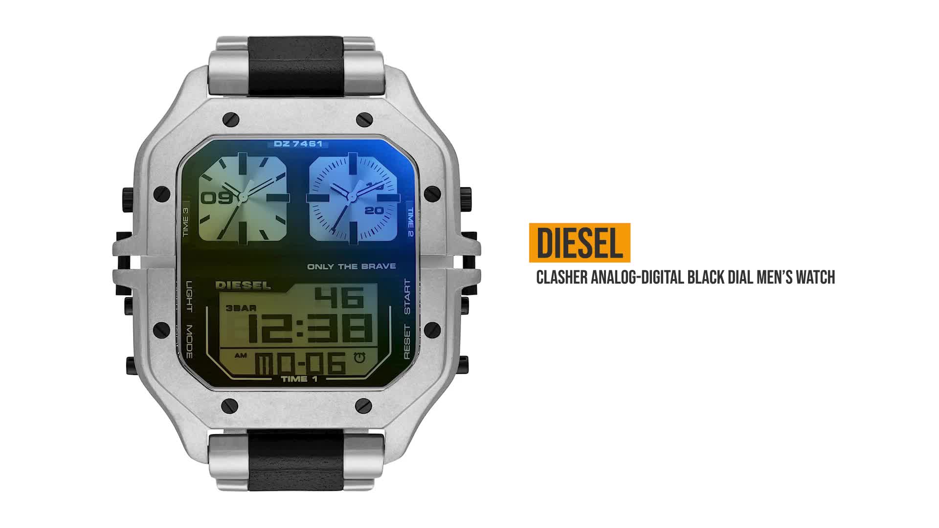 Diesel Clasher Two Tone Watch DZ7461 : Amazon.in: Fashion