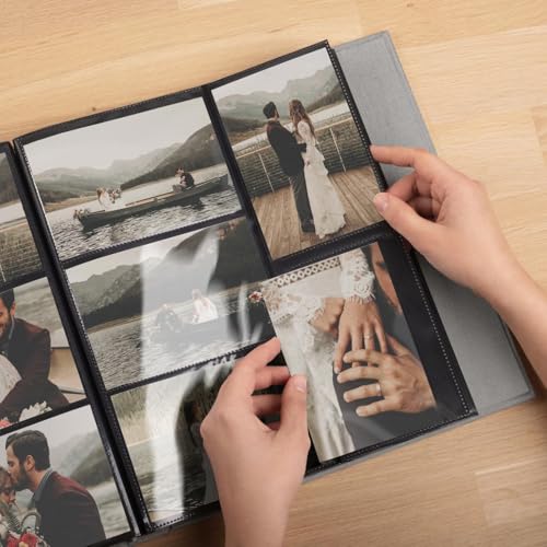 Álbum de fotos personalizado de 4 x 6 pulgadas, archivador de 10 x 15 cm para bodas 5