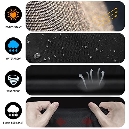 Grill Cover, 58 Inches Bbq Gas Grill Cover, Waterproof, Anti-Uv Material With Velcro Straps For Weber 7130 Genesis Ii, Char-Broil Monument, Brinkmann Dyna-Glo Nexgrill Megamaster Mastercook #TOP6