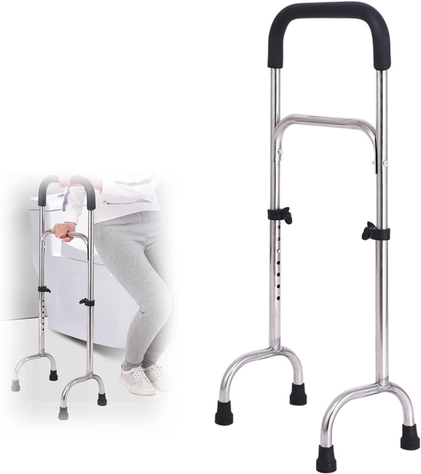 Laska Quad Cane z podstawą z czterema nogami dla stabilności i lekkiego podparcia