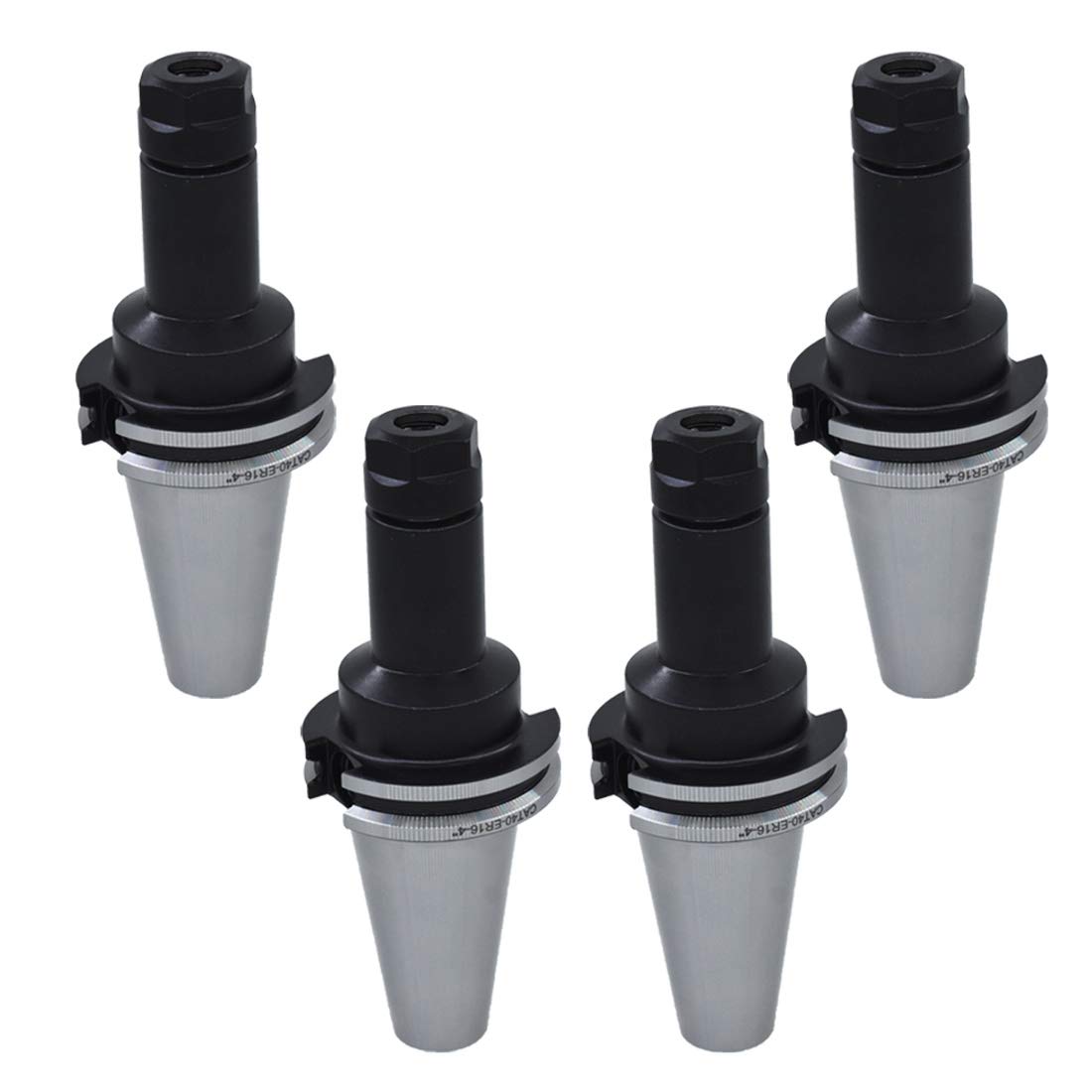 WFLNHB CAT40-ER16 Collet Chuck 4" Gage Length 4pcs Tool Holder Set for CNC Engraving Machine and Milling Lathe Tool