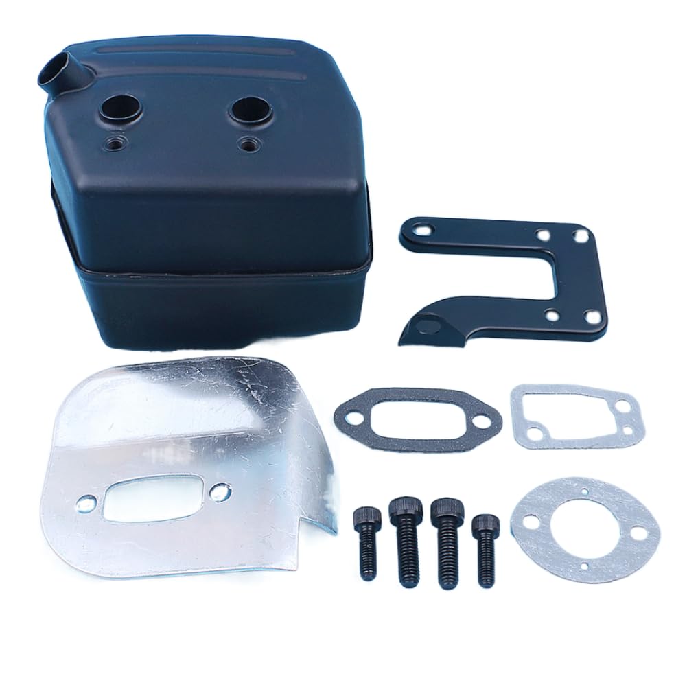 Kit de pernos de junta de soporte deflector de escape compatible con motosierra 625 II 630 Super 670 Champ