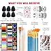 Bowitzki Split Cake Face Paint Kit With Glittle 18 Colors Professional Body Painting Set Stencil One Stroke Non Toxic Rainbow Flora Dolphin Unicorn Flame Makeup Christmas Easter - Classic Color