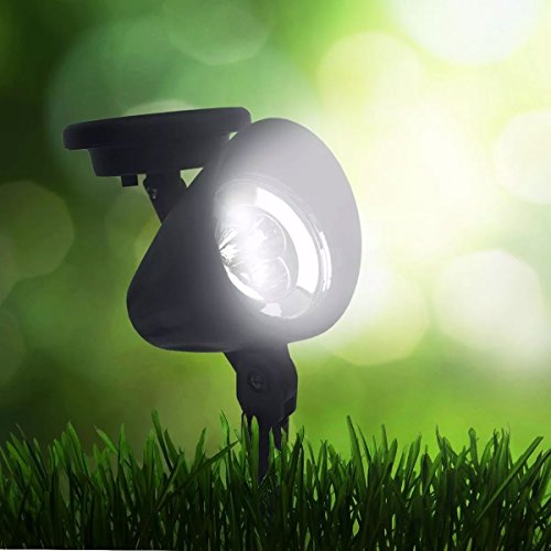 Kit 6 Luminária Solar ABS Espeto de Jardim Refletor Spot LED