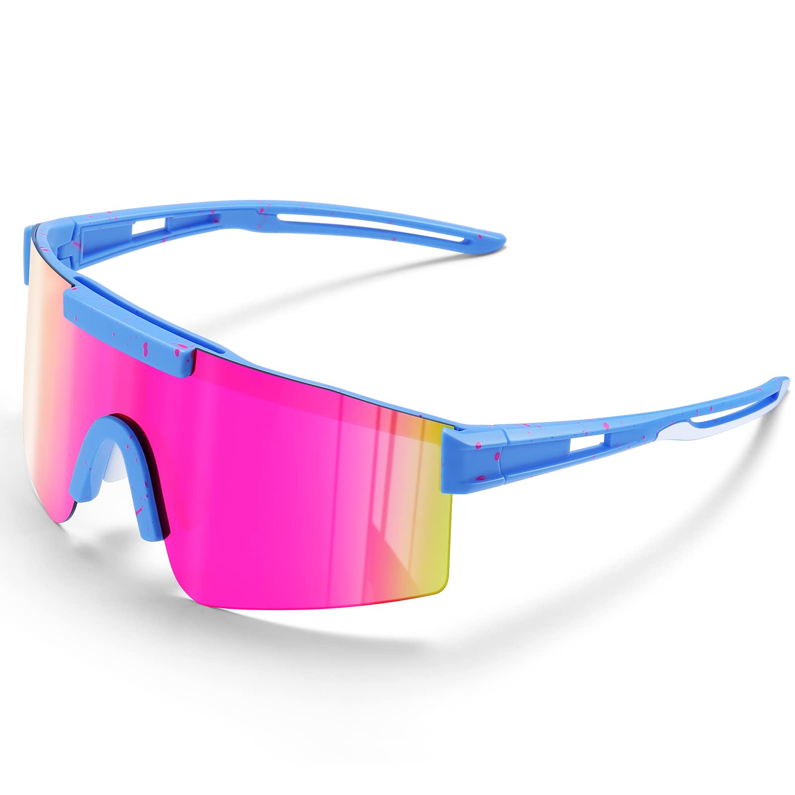 suoso Gafas de sol deportivas para hombre y mujer, gafas de sol polarizadas UV400 para mujer, gafas de esquí rápidas rave ciclismo bicicleta pesca