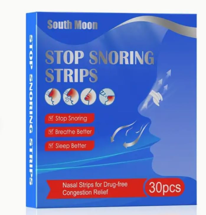 GenericSouth Moon Stop Snoring Strips (30pcs), Nasal Strips For Congestion Relief, Breathe And Sleep Better, Easy To Use Nose Strips For Snoring Reduction, Health Care Accessories.