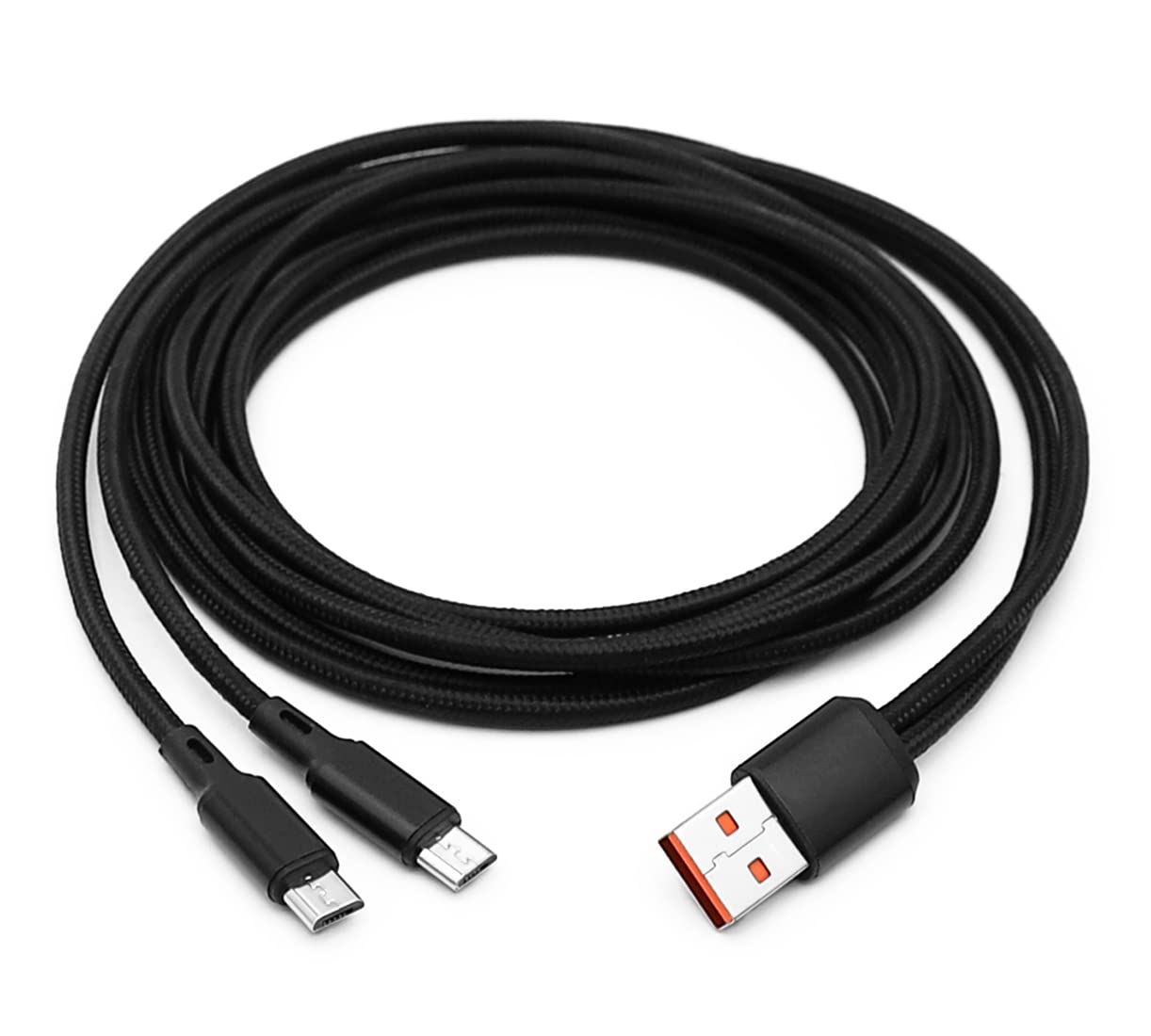 Y-Câble Adaptateur de Charge Chargeur USB Compatible avec Motorola Radio T62 T72 T82 Extreme T92 H2O XT185 Talkie Walkie PMPN4152AR Double Micro USB Line Connecteur PSU (Adaptateur EU)