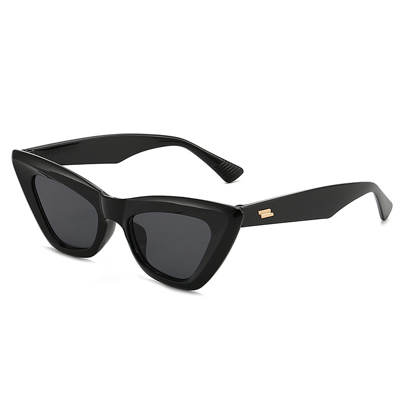 Stina Men's 1 Retro Small Frame Cat's Eye Round Face Sunglasses Street Shooting Is Thin And Anti-Ultraviolet Sunglasses Accessories Gift
