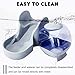Pets Feeder Set Dog Feeder Cats Feeder with Water Dispenser Automatic Gravity Big Capacity Pets Feeder Auto for Small Medium Big Cats Dogs (Gray)