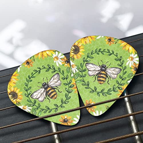 Ensemble de 12 médiators de guitare Bee & Sunflowers pour guitare acoustique, guitare électrique, contrebasse, ukulélé - Les Beatles, Paul McCartney, John Lennon, RIngo Starr, George Harrison Ensemble de 12 médiators de guitare Bee & Sunflowers pour guitare acoustique, guitare électrique, contrebasse, ukulélé – Image 8