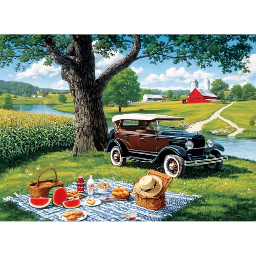 500 Piece Puzzles for Adults, Summer Country Picnic Jigsaw Puzzle