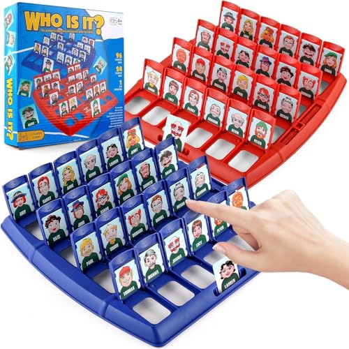 Quién es Divertido Juego de Mesa,Adecuado para el Clásico Juego de Mesa, Juegos de Adivinanzas Familiares, Funny Family Adivinar Juegos Kids Children Toy Gift 2 Jugadores