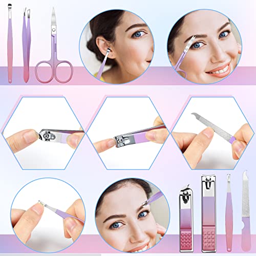 image for Aceoce Manicure Set Women Nail Clippers Professional Manicure Pedicure