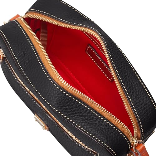Dooney & Bourke Women's Camera Zip Crossbody in Pebble Grain Leather, Small Handbag with Adjustable Shoulder Strap, Black3