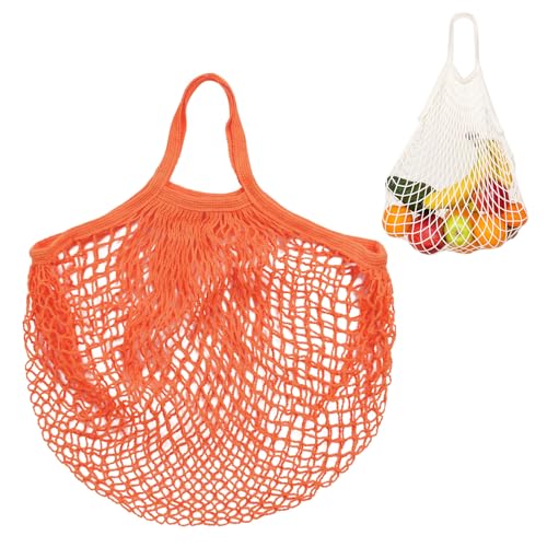 Bolsa de malla lavable M METERXITY de algodón resistente con asa de mango corto