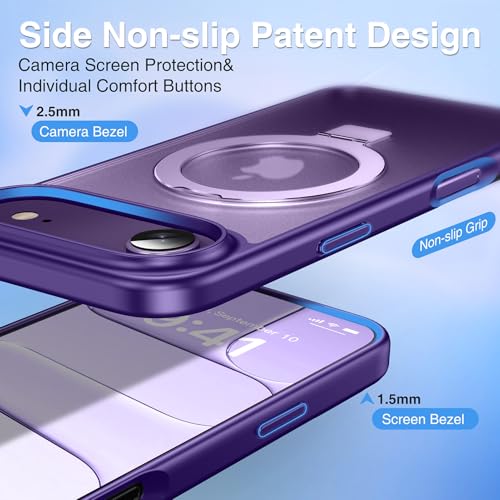 Coque iPhone 17 Air antichoc militaire avec anneau support invisible MagSafe
