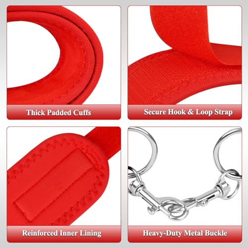 Image of Sex Bondage Wrist & Thigh Cuffs BDSM Restraints Set, Sex Toys for Women with Adjustable Leg Straps Handcuffs for Couple SM Game Play