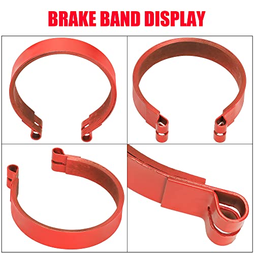 Image of GREHUA 4 inch Go Kart Rear Drum Brake Band Cable Kit Compatible with Manco Bandit Critter 1492 4316 297 Rotary 484 Yerf-Dog Azusa 2251-B Predator 212cc 420cc Yard Carter Dune Buggy Mini Bike ATV Parts Red