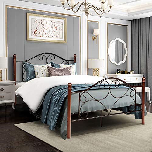Giantex Full Size Platform Bed Frame 9-Leg Support Mattress Foundation Metal Base Home