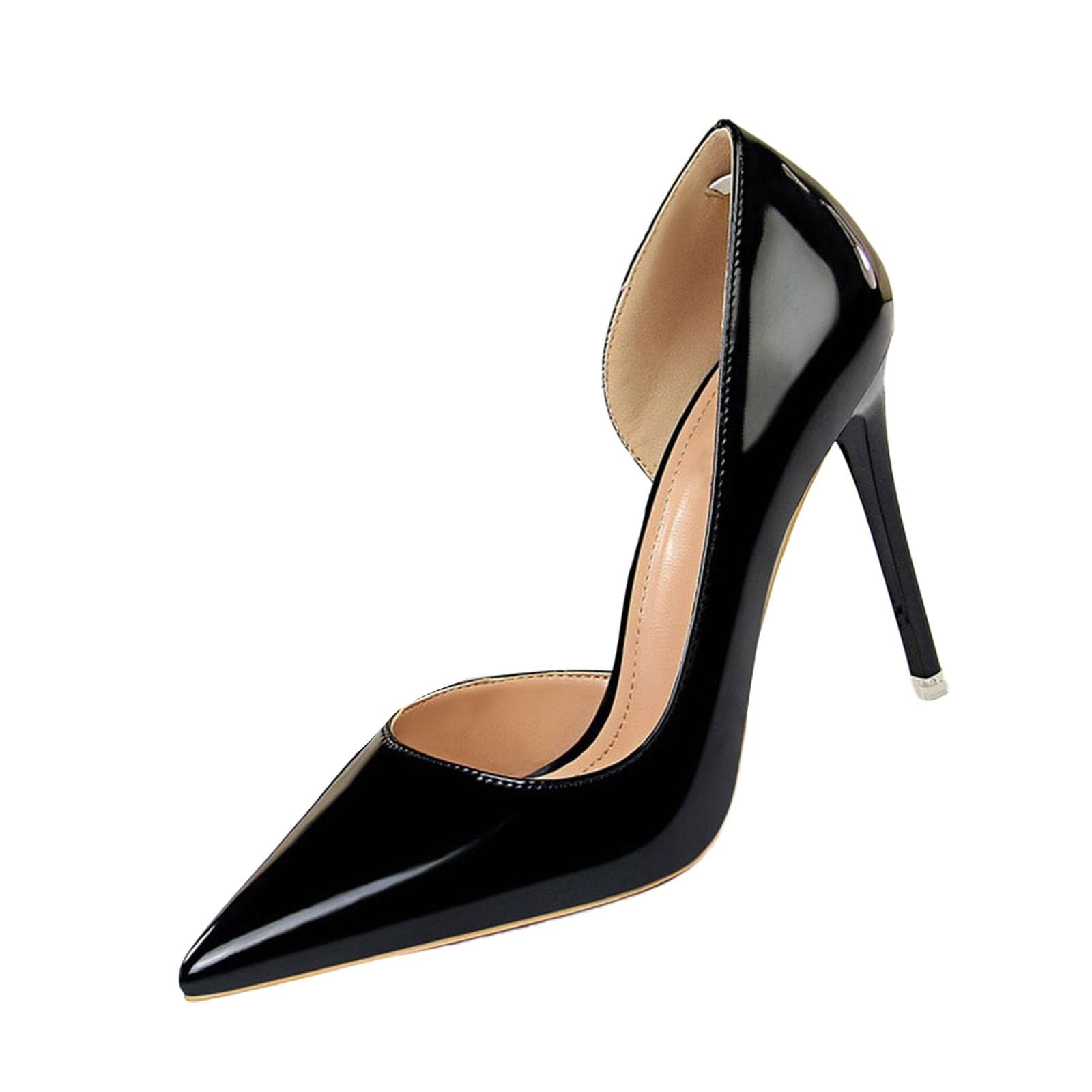 Damen High Heels Spitze Stiletto Pumps, Absatzschuhe Bequeme Elegante | Brautschuhe, Sexy Lackleder Kleid Schuhe Zum Hineinschlüpfen, Einfarbig Abendschuhe Hochzeitsschuhe Für Hochzeit Party