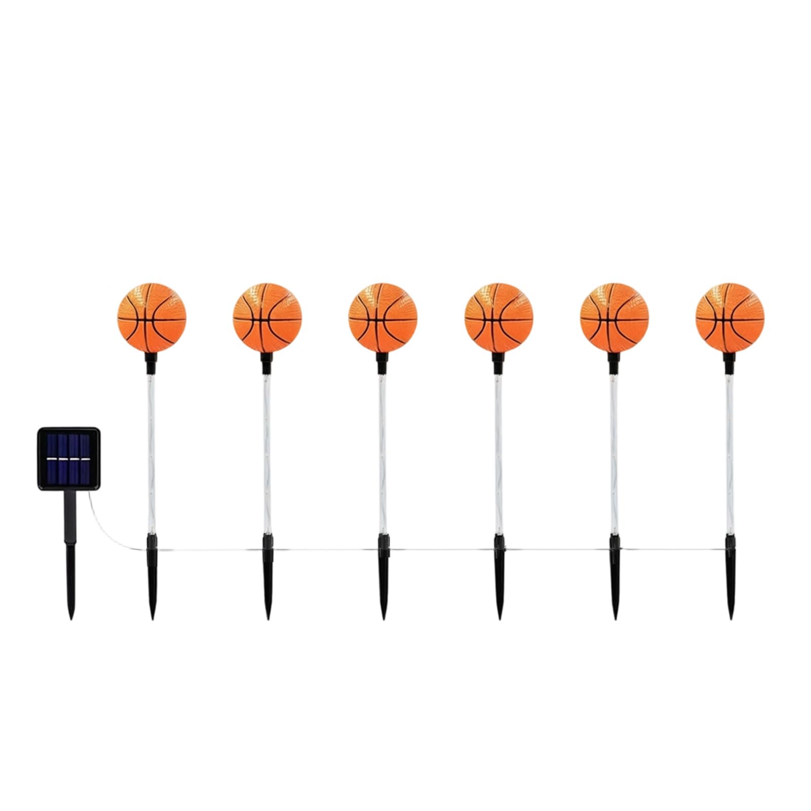Qcbuegof Solar Pathway Light Football/Basketball/Baseball Shape Landscape Light Texture for Yard Walkway IP55 Solar Landscape Lights