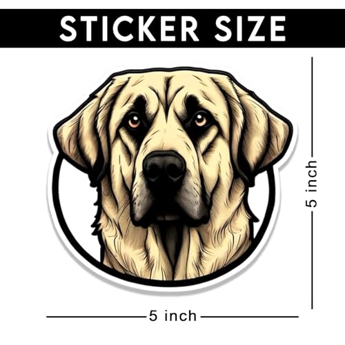 Image of Anatolian Shepherd Dog Sticker Cartoon Anatolian Shepherd Vinyl Decal Waterproof Livestock Guardian Dog Sticker for Car Laptop Water Bottle Window Pet Lover Gift