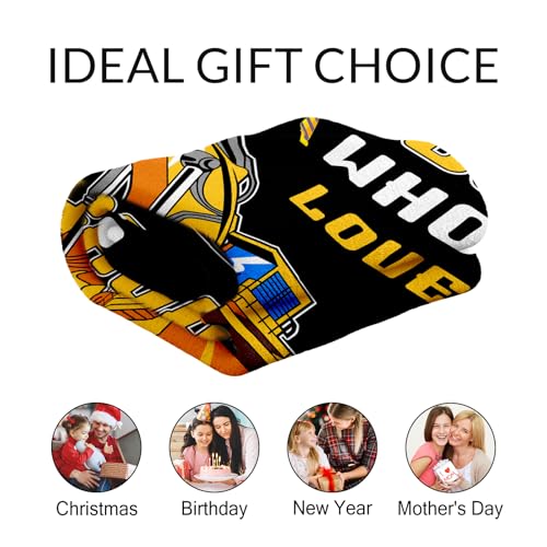 Image of Custom Excavator Blanket for Teens - Plush Fluffy Yellow Throw Blanket - 50 inchx60 inch Inches for Sofa - Cool Construction Gifts