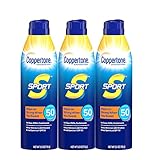 Coppertone Sport Continuous Sunscreen Spray Broad Spectrum SPF 50 Multipack (5.5 Ounce Bottle, Pack of 3) (Packaging May Vary), 16.5 Oz