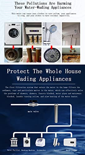 Intbuying 025004 Heavy Duty Water Filter Shell Housing Whole House Water Purification Of 304 Stainless Steel-10Inch Filter 3/4Inch Npt Inlet And Outlet thumb #2