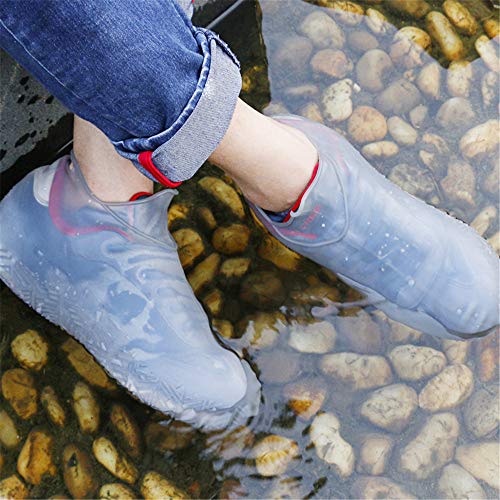 Cubrecalzados ideanovo, impermeables de silicona para exteriores, reutilizables para ciclismo, camping, pesca y jardinería (blanco, talla pequeña) miniatura 5