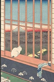 InspirationzStore Notebooks: Japanese Art Internet Password Book Organizer - Cat on Window sill & Mount Fuji Sunset Art Cover = A5 Notebook Logbook website login details keeper Online Accounts manager