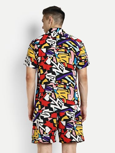 Image of LERIYA FASHION Co Ord Set for Men | Trendy Night Dress for Boys | T-Shirt and Shorts Combo for Lounge | Stylish Summer and Travel Wear | Men's Matching Two-Piece for Vacation