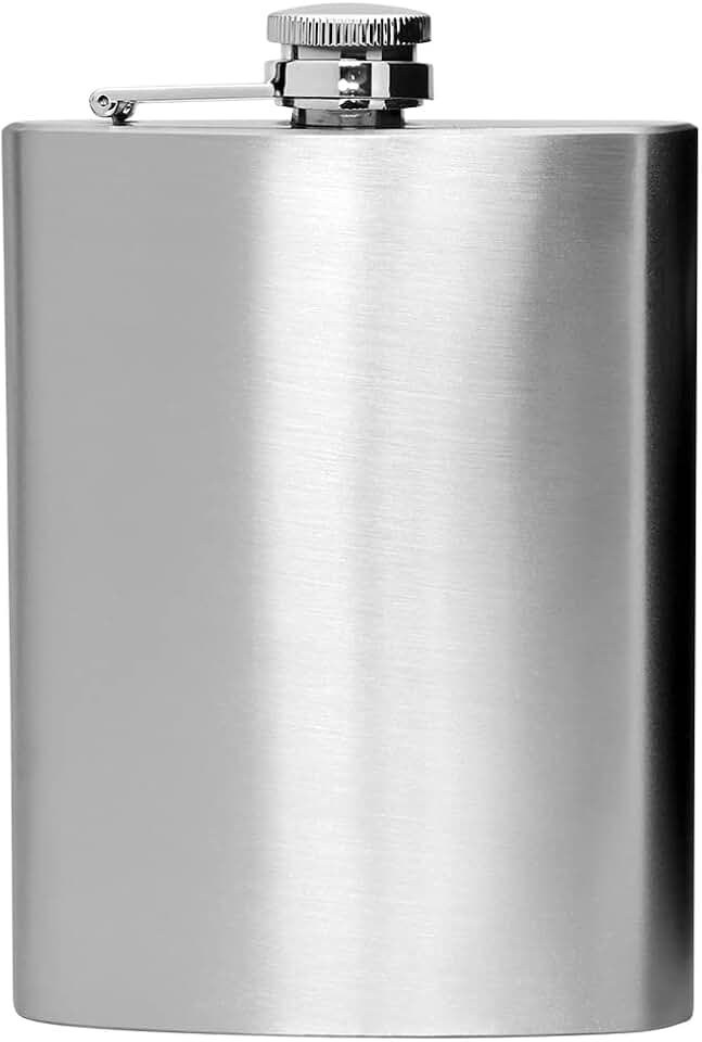 Cantil Inox de Bolso para Whisky 220 Ml Mimo Style Prata