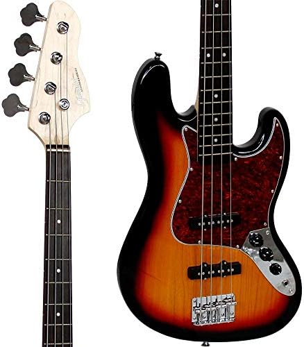 Contrabaixo Elétrico JAZZ BASS 4 Cordas GB 100 Sunburst/ Turtle G...