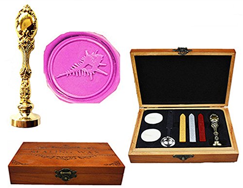 Boîte en bois paon pour organiser vos sceaux de cire et invitations