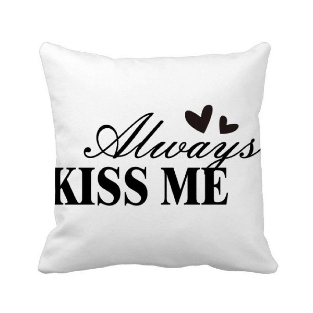 Coussin Embrassez Toujours Moi 40x40 cm housse multicolore décorative pour canapé de salon