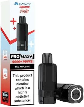 Hayati pro max refill pods h,bubba Red apple ice