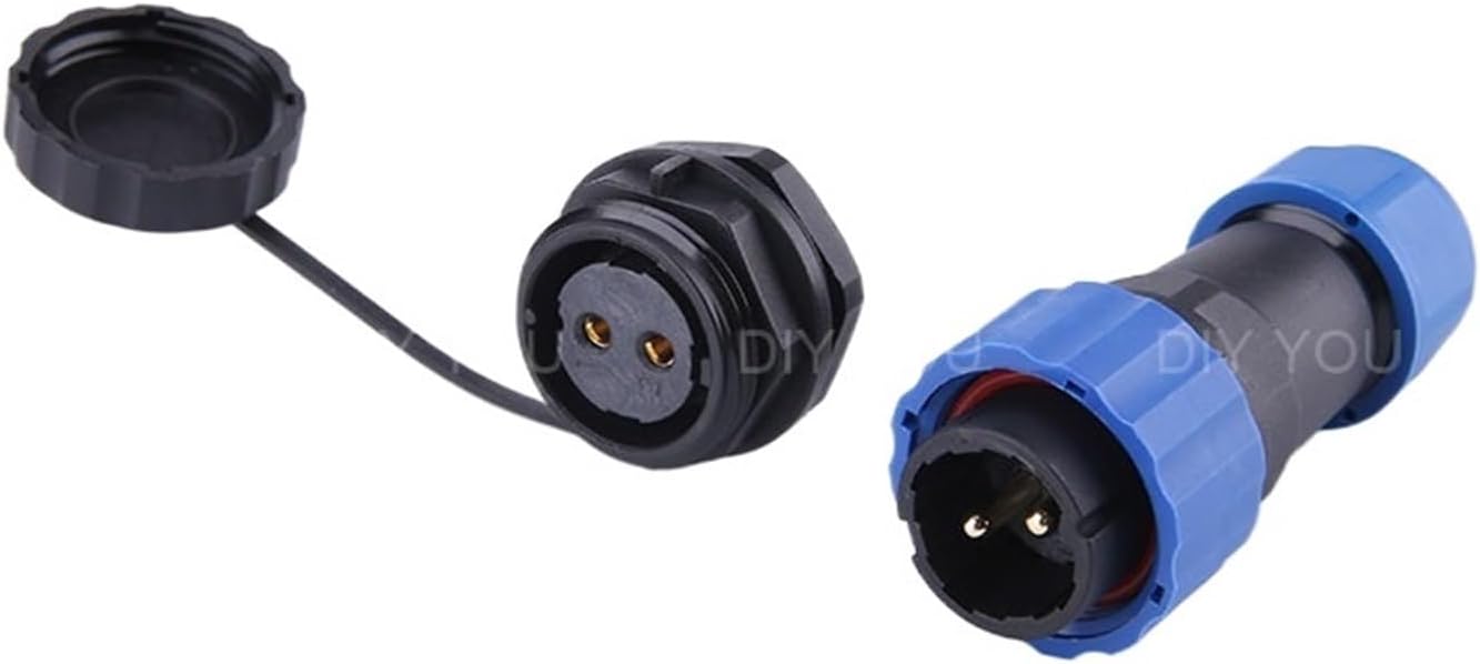 SP20 IP68 Rear nut Waterproof Connector 1/2/3/4/5/6/7/9/10/12/14Pin Aviation Connector and Socket(SP20-2L)