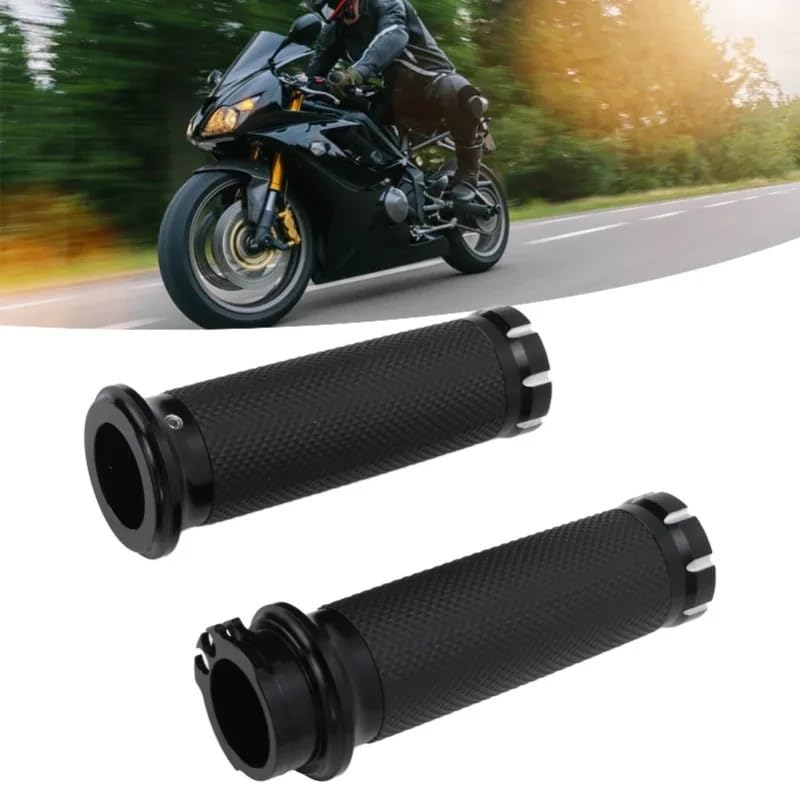 Poignées guidon moto 25mm en alu et caoutchouc de haute finition - 5