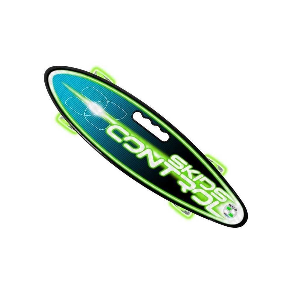 Stamp Sas JS123310L Skate Board 24" x 7", ruote Lightning, verde/blu/nero/bianco