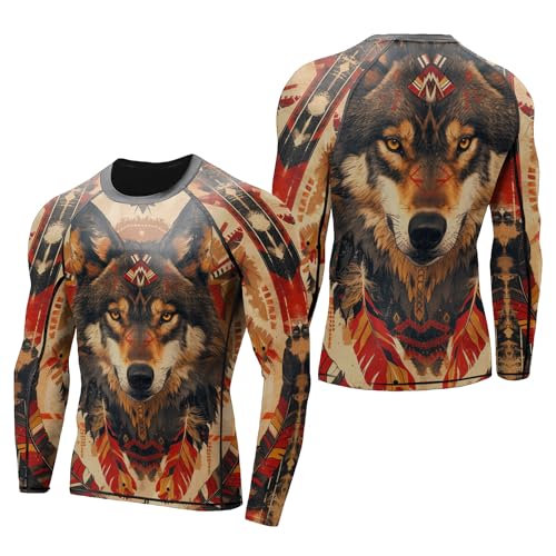 Desantiago Workout Compression Shirt, Mens Rash Guard Long Sleeve, Jiu Jitsu Rash Guard Men3