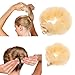 Hisight Beauty Hot Hair Donut Bun Set of 2 Magic Hair Styling Styler Twist Ring Former Shaper Doughnut Donut Chignon Bun Maker Clip Hair Curler Accessory (1 Large & 1 Small ) (Blonde)