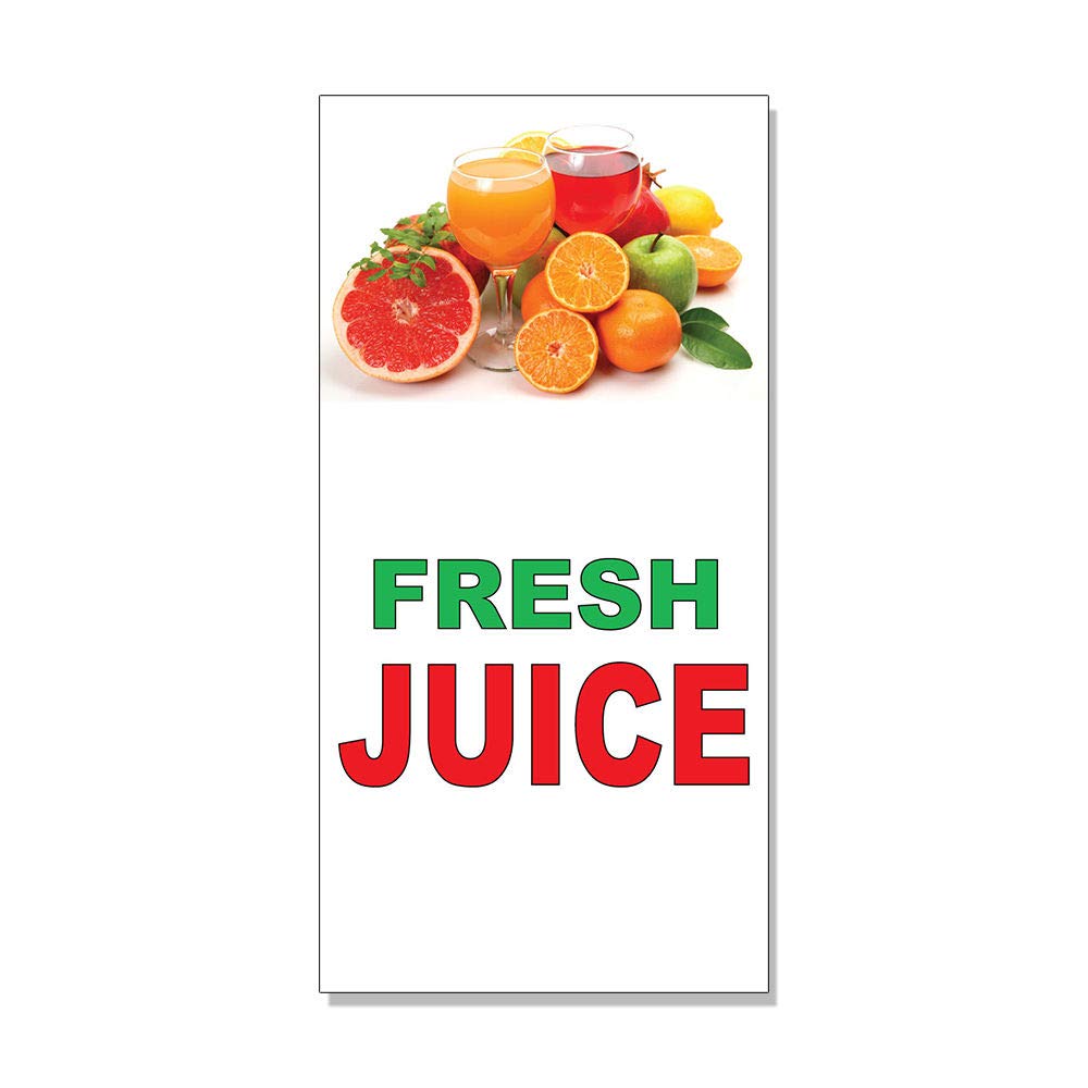 Fresh Juice Green Red Bar Restaurant Decal Sticker Retail Store Sign 8"