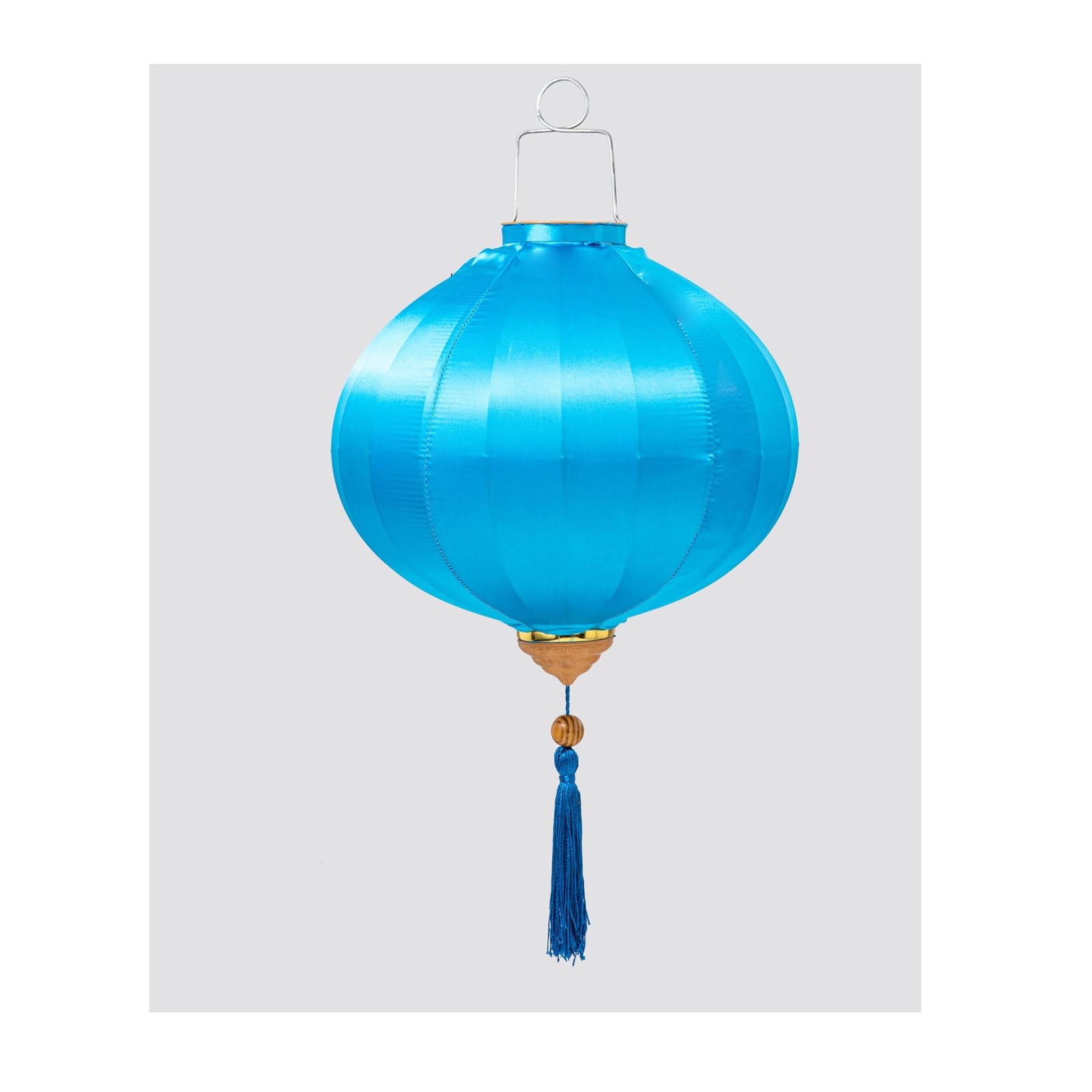 Asian Lantern, 12inch/30cm Chinese Silk Lantern Traditional Solid Color Round Hanging for Outdoor Garden Wedding Party Festival Decoration(Blue)