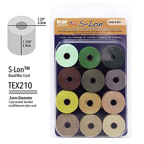 The Beadsmith Tex210 Bead Cord (Summer Mix, 12/Pkg, 77 yards each, Multicolor, Plastic) - Image 4